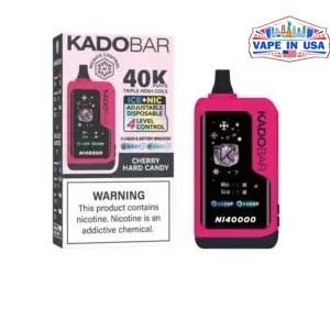 Cherry Hard Candy Kado Bar NI 40K Puffs Ice+Nic Control