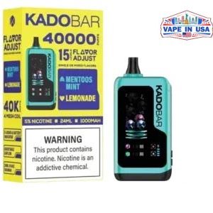 Mentoos Mint + Lemonade – Kado Bar NI 40K Puffs – Ice+Nic Control